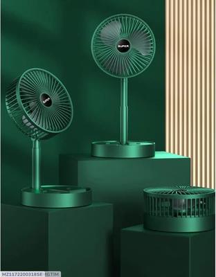 Portable Rechargeable Green Fan Fast Charging Tech Gadget