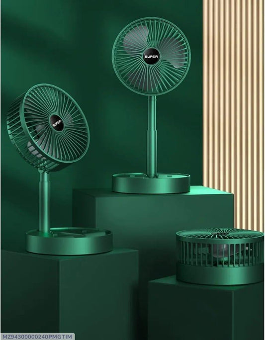 Portable Rechargeable Green Fan Fast Charging Tech Gadget
