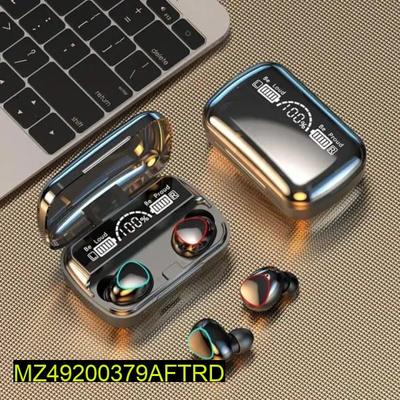 M10 Digital Display Earbuds Black Rechargeable Bluetooth 5.1
