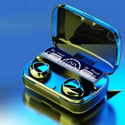 M10 Digital Display Earbuds Black Rechargeable Bluetooth 5.1