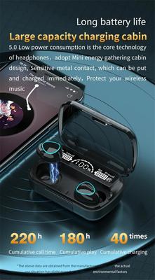 DAMIX M10 TWS Bluetooth 5.1 Wireless Earbuds with LED Display & 3500mAh Charging Case