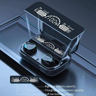 DAMIX M10 TWS Bluetooth 5.1 Wireless Earbuds with LED Display & 3500mAh Charging Case